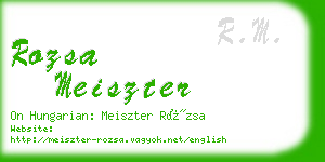 rozsa meiszter business card